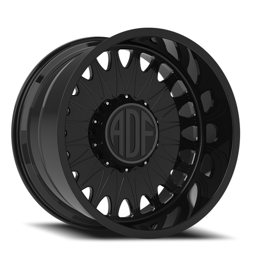Adf Roulette Dually Wheel 28x16 10x225 Gloss Black -101mm - FREE T-SHIRT INCLUDED! - MINIMUM PURCHASE OF 4 WHEELS | S305GB281627-101