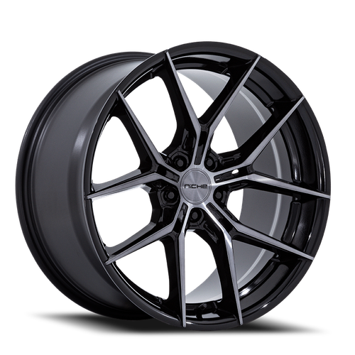 Niche Nc279 Prodigy 5 Wheel 20x10.5 5x112 Gloss Black Dark Tinted Clear 38mm - FREE T-SHIRT INCLUDED! | NC279BT20055638