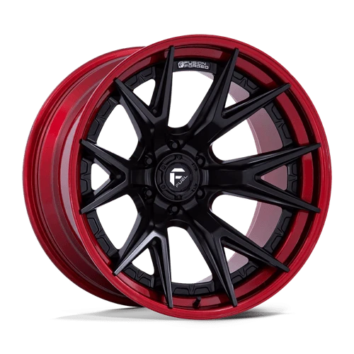 Fuel Fc402 Catalyst Wheels Rims 20x10 8x165.1 Matte Black With Candy Red Lip -18mm | FC402MQ20108018N