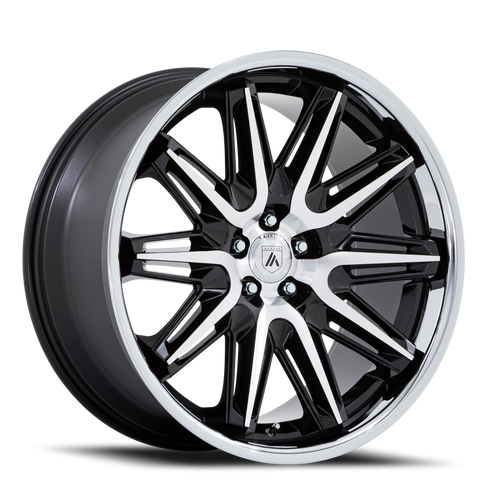 Asanti Abl47 Imperator Wheel 22x10.5 5x120 Gloss Black Machined With Ss Lip 38mm - FREE T-SHIRT INCLUDED! | AB047BS22054938