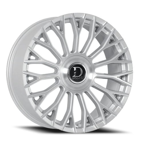 Dolce Luxury Roma Wheel 22x10.5 5x112 & 5x115 Gloss Sliver With Brushed Face 25mm - FREE T-SHIRT INCLUDED! | ROMA-2210538GSBF