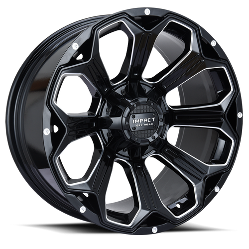 Impact Off-Road 817 Wheels Rims 22x10 5x139.7 5x150 Gloss Black Milled -12mm | 817GB-221053-12