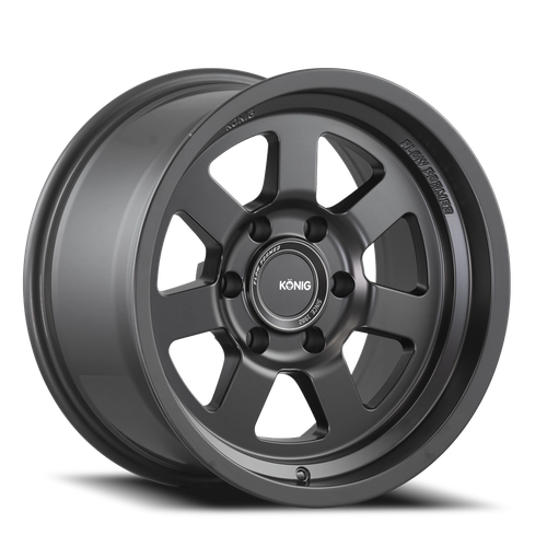 Konig Ht2 Wheel 17x9 5x127 Matte Black -12mm | H2975127N125
