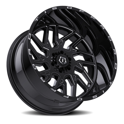 Tis 544Bm 20x10 5x114.3 5x127 Black Accents -19mm Wheels