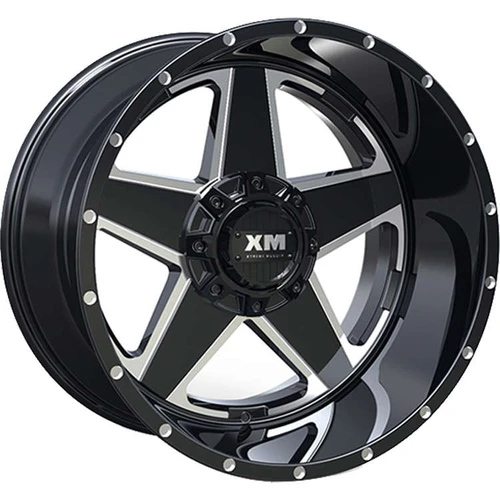 Xm Offroad Xm-315 Wheels Rims 17x9 5x115 5x127 Gloss Black Milled 0mm | XM315179511551270781GBM