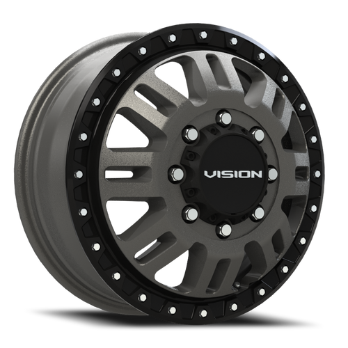 Vision - Manx 2 408 Dually Wheel 17x6.5 8x200 Satin Grey 121mm | 408A7680SGBLF