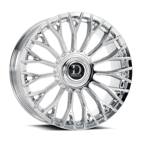 DOLCE LUXURY Roma Wheels Rims 22x10.5 Blank Custom Drilled Chrome 25mm | ROMA-2210500C