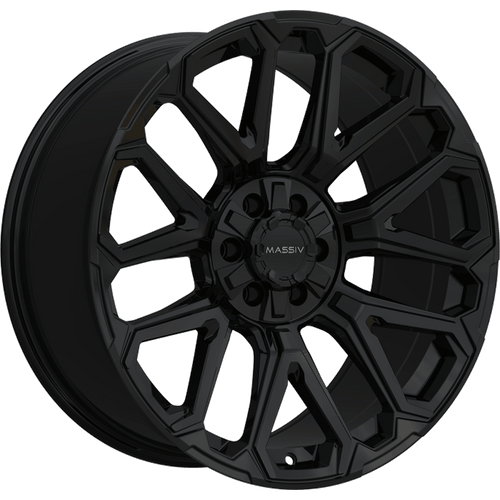 Massiv Off-Road Or5 Wheels Rims 17x9 5x127 5x139.7 Gloss Black -12mm | MAS-OR5-7906-N12B