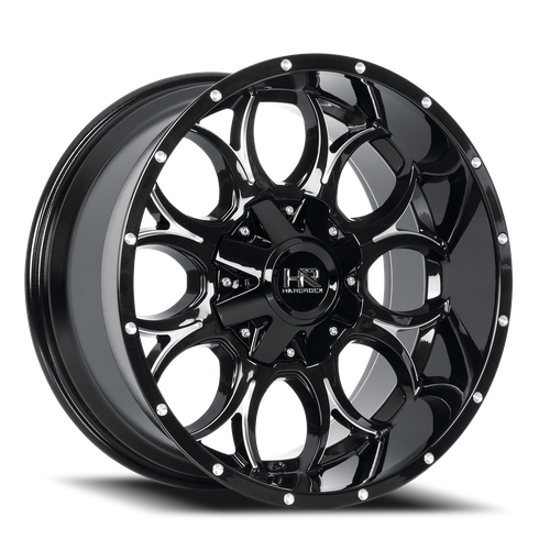 Hardrock Offroad H713 Horseshoe Wheel 20x9 6x120 & 6x139.7 Gloss Black Milled 20mm | H713-209094020GBM