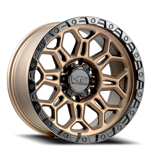 K2 Maverick K23 Wheel 17x9 6x139.7 Matte Bronze w/ Matte Black Ring 0mm | K231796139+00BZMB