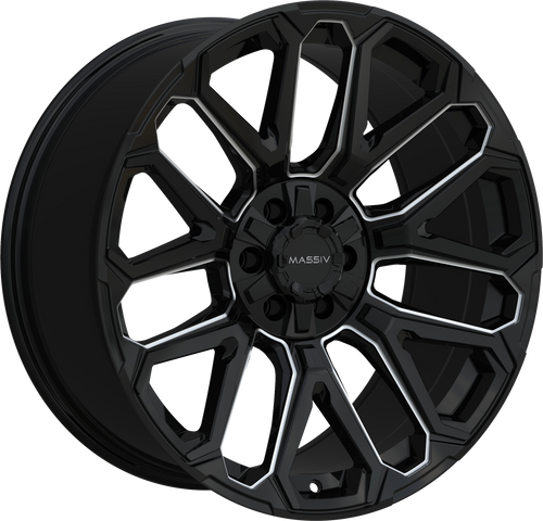 Massiv Off-Road Or5 Wheels Rims 20x9 6x135 6x139.7 Black Milled 0mm | MAS-OR5-2930-0BMW