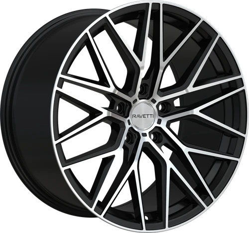 Ravetti M16 Wheels Rims 20x8.5 5x114.3 Satin Black Machined 38mm | RAV-M16-2865FM