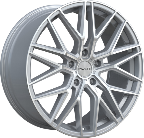 Ravetti M16 Wheels Rims 20x8.5 5x114.3 Silver Brushed 38mm | RAV-M16-2865SBR