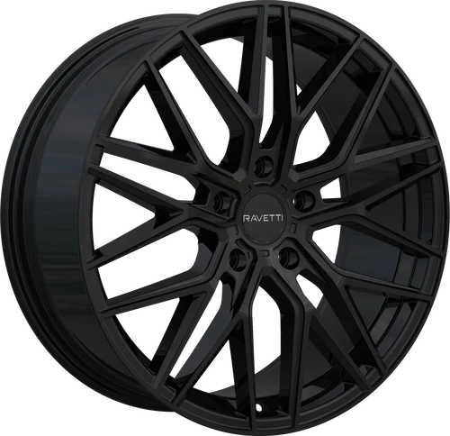 Ravetti M16 Wheels Rims 22x10.5 5x115 Gloss Black 25mm | RAV-M16-221564B