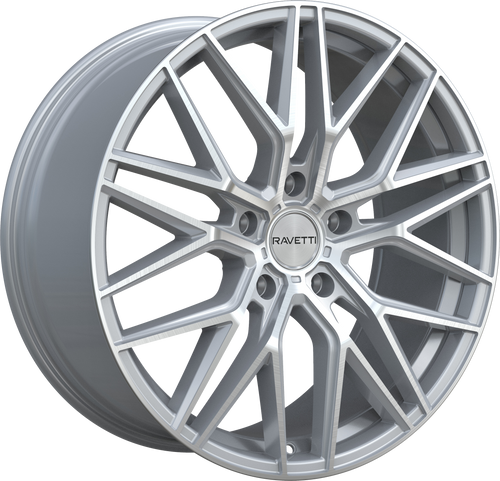 Ravetti M16 Wheels Rims 22x9 5x120 Silver Brushed 32mm | RAV-M16-22966SBR