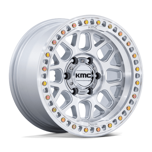 Kmc Km549 Grs Wheels Rims 17x9 6x139.7 Gloss Silver W/ Machined Face 0mm | KM54979068400