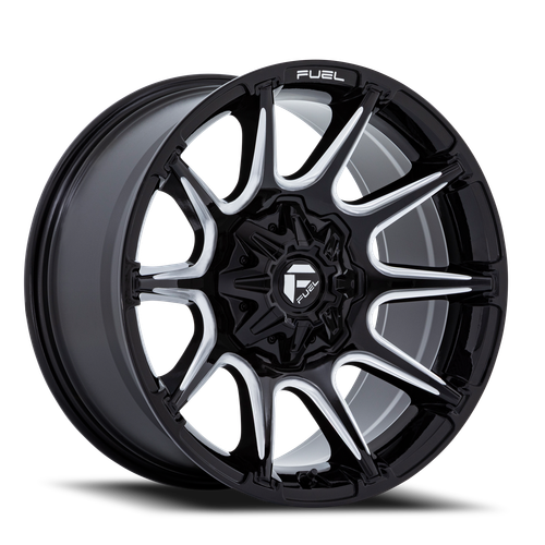 Fuel Fc880 Super C Wheel 22x10 6x135 & 6x139.7 Gloss Black Milled -18mm - FREE T-SHIRT INCLUDED! | FC880BE22106718N