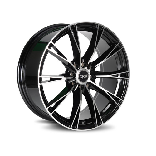 Drw D23 Wheels Rims 17x7.5 5x108 5x114.3 Gloss Black Machine Face 38mm | D23-177510H1083873BMF