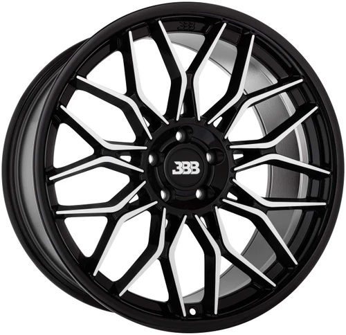 Big Baller Brand H148 Z08 Wheels Rims 20x9 5x115 Gloss Black With Machined Face 15mm | H148-Z08-1884