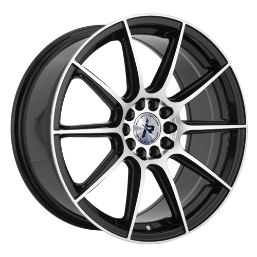 Impact Racing 502 Wheels Rims 18x8 5x108 5x114.3 Gloss Black With Machined Face 38mm | 502BMF-18820+38