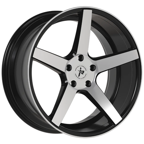 Impact Racing 504 Wheels Rims 18x8 5x114.3 Gloss Black With Machined Face 40mm | 504BMF-188512+40