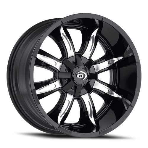 Vision Manic 423 Wheel 18x9 8x165.1 Gloss Black Machined Face -12mm | 423-8981GBMF-12