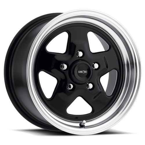 Vision Nitro 521 Wheel 15x8 5x114.3 Gloss Black With Machined Lip 0mm | 521H5865B0