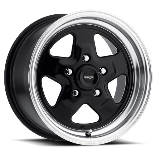 Vision Nitro 521 Wheel 15x10 5x120.65 Gloss Black With Machined Lip 0mm | 521H5161B0