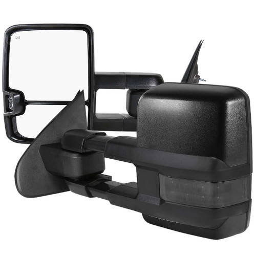 Spec-D Black Heated Power Towing Mirrors w/ Smoked LED Turn Signal | SPE RMX-SIV14G3G-AT-FS