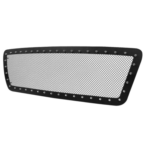 Spec-D Black Rivet Style Steel Grille Insert | SPE HBG-F15004BKSS-YH