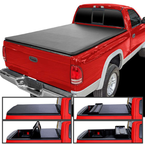 Spec-D 6.5 Foot Quad Fold Tonneau Cover | SPE TC4-DAK97-65-SP
