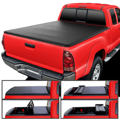 Spec-D 6 Foot Quad Fold Tonneau Cover | SPE TC4-TAC05-6-SP