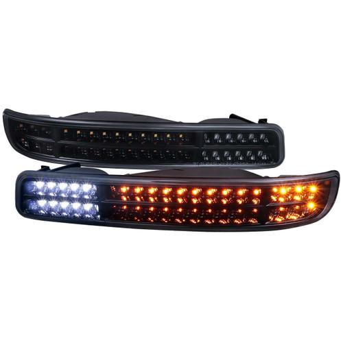 Spec-D Black Smoked Bumper Lights | SPE LB-GMC99GLED-SQ-TM