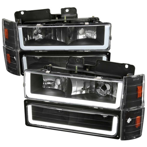 Spec-D Headlight, Bumper Light, Corner Light Combo w/ Black Housing | SPE 2LBCLH-C1088JM-G3-GO