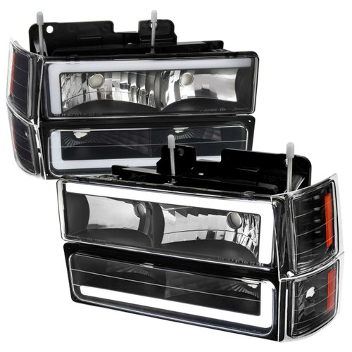 Spec-D Headlight, Bumper Light, Corner Light Combo w/ Black Housing | SPE 2LBCLH-C1094JM-G3-RS
