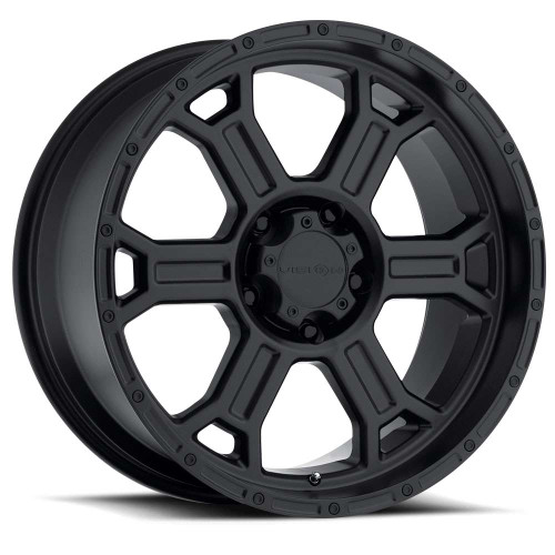 Vision Raptor 372  Matte Black Wheels Rims 17x9 5x4.5   -12 | 372-7965MB-12