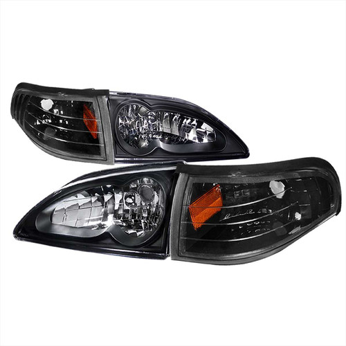 Spec-D Headlight with Corner Light w/ Black Housing | SPE 2LCLH-MST94JM-RS