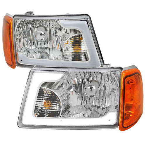 Spec-D Headlight with Corner Light w/ Chrome Housing | SPE 2LCLH-RAN01-G3-GO
