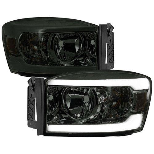 Spec-D Smoked Headlights w/ Chrome Housing | SPE 2LH-DGP06G-G3-GO