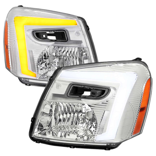 Spec-D Headlights w/ Chrome Housing | SPE 2LH-EQIX05-G3-RS
