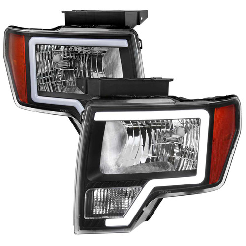 Spec-D Headlights w/ Black Housing & Amber Reflector | SPE 2LH-F15009JM-G3-RS