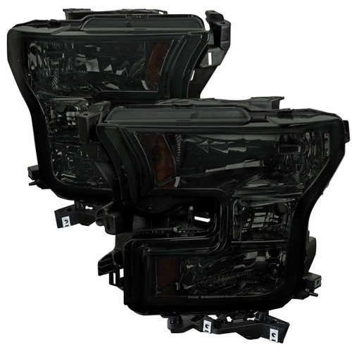 Spec-D Smoked Headlights w/ Crystal Housing | SPE 2LH-F15015G-RS