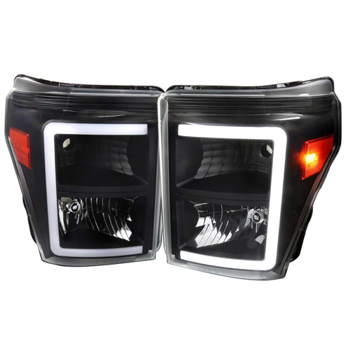 Spec-D Headlights w/ Black Housing | SPE 2LH-F25011JM-G3-RS