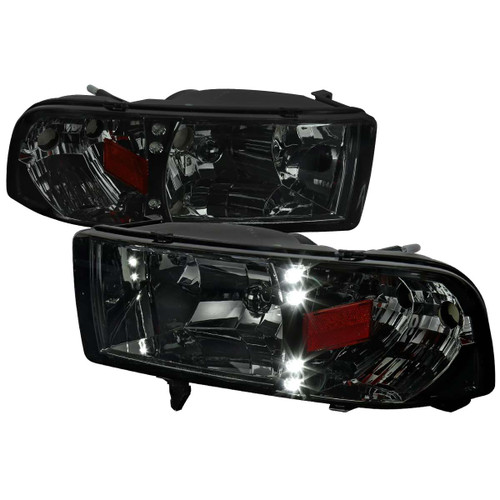 Spec-D Smoked Headlights w/ Crystal Housing | SPE 2LH-RAM94G-RS