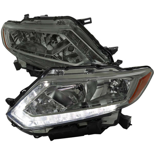 Spec-D Smoked Headlights w/ Chrome Housing | SPE 2LH-RGE14G-GO
