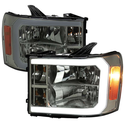 Spec-D Smoked Headlights w/ Chrome Housing | SPE 2LH-SIE07G-G3-GO