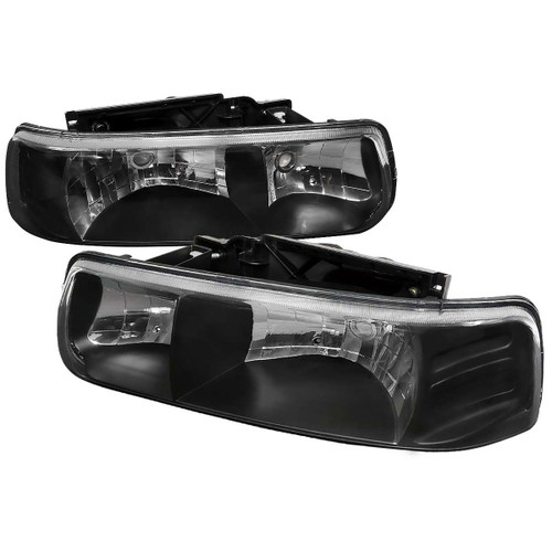 Spec-D Black Headlights w/ Crystal Housing | SPE LH-SIV99JM-RS