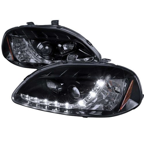 Spec-D Smoked Halo Projector Headlights | SPE 2LHP-CV96G-8-TM