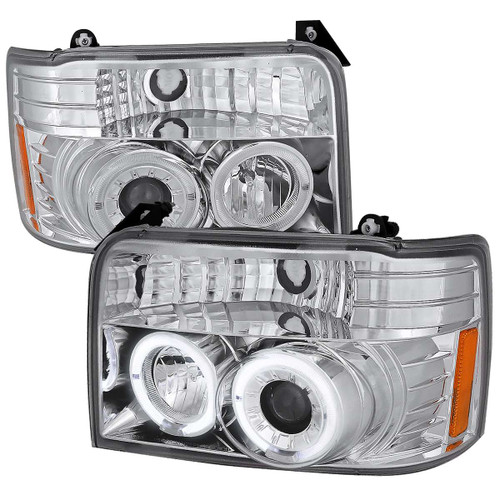 Spec-D Projector Headlights w/ Chrome Housing | SPE 2LHP-F15092-TM