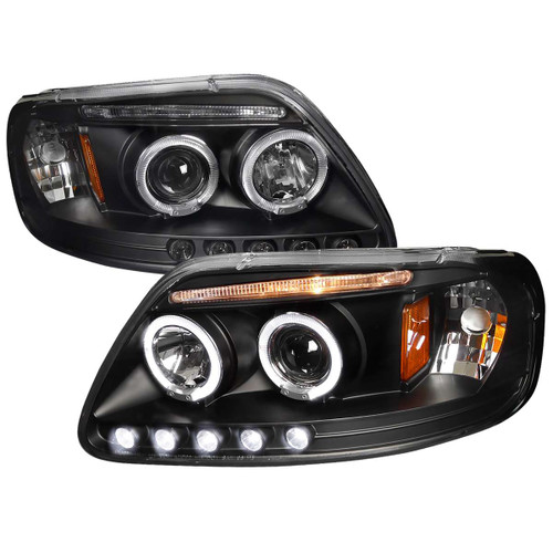 Spec-D Black Halo Projector Headlights | SPE 2LHP-F15097JM-TM